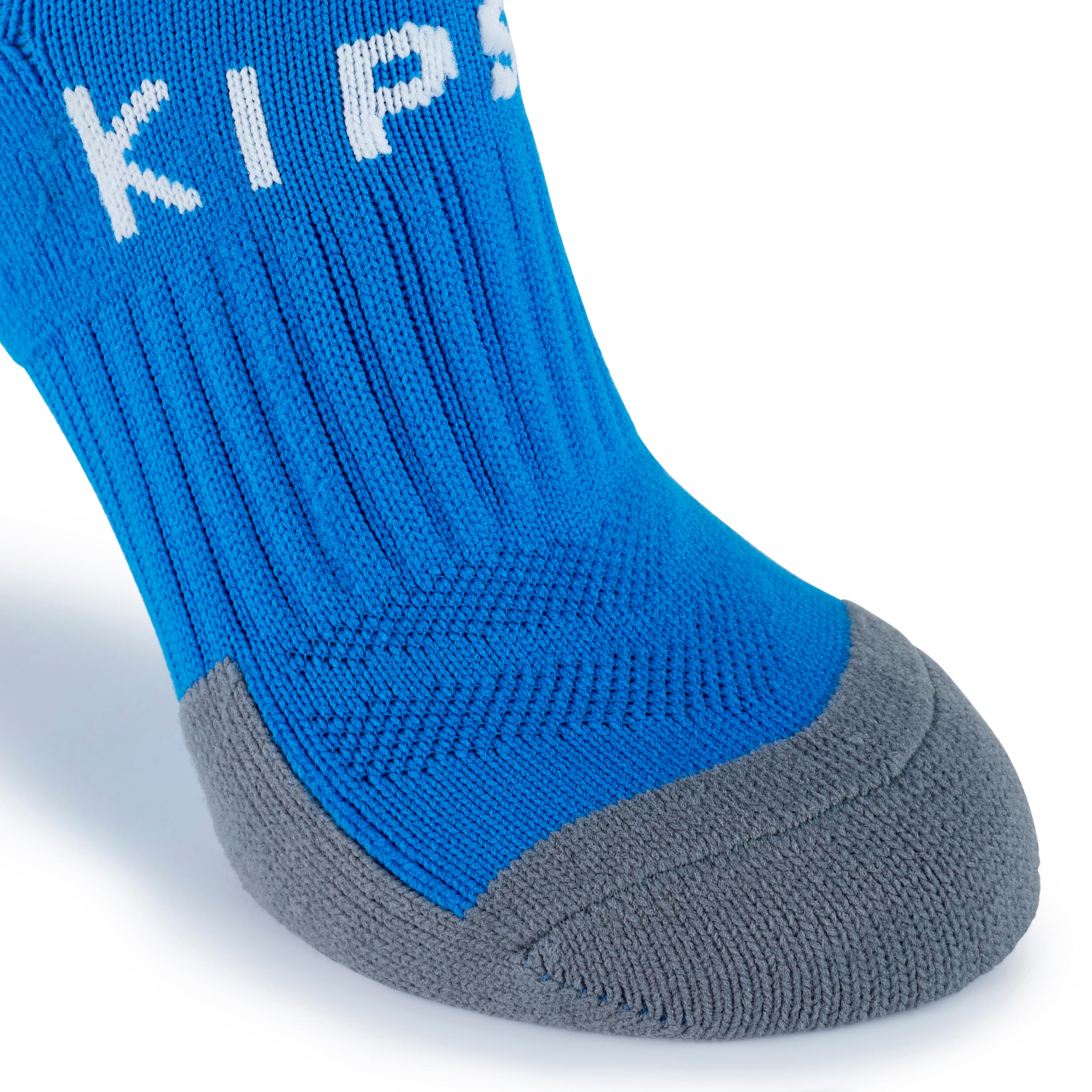 Chaussettes de football enfant F100 bleue indigo KIPSTA